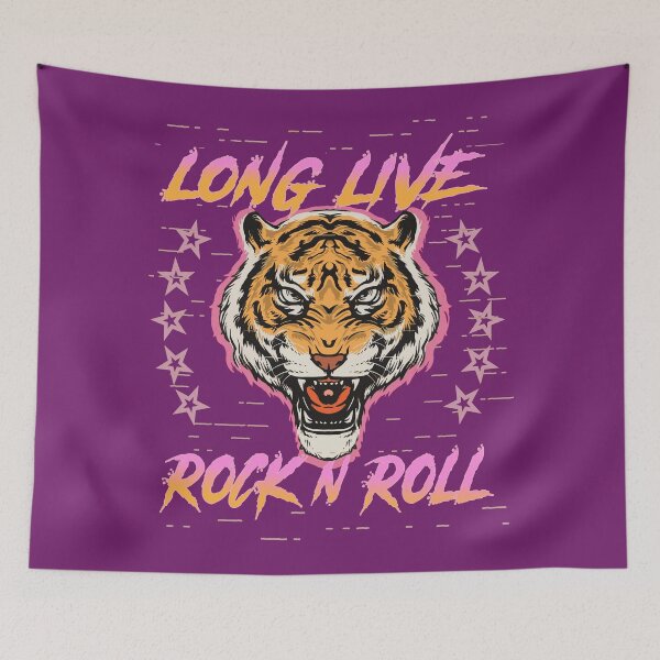 Item preview, Long Live Rock N Roll Tiger designed and sold by LoneCrow.