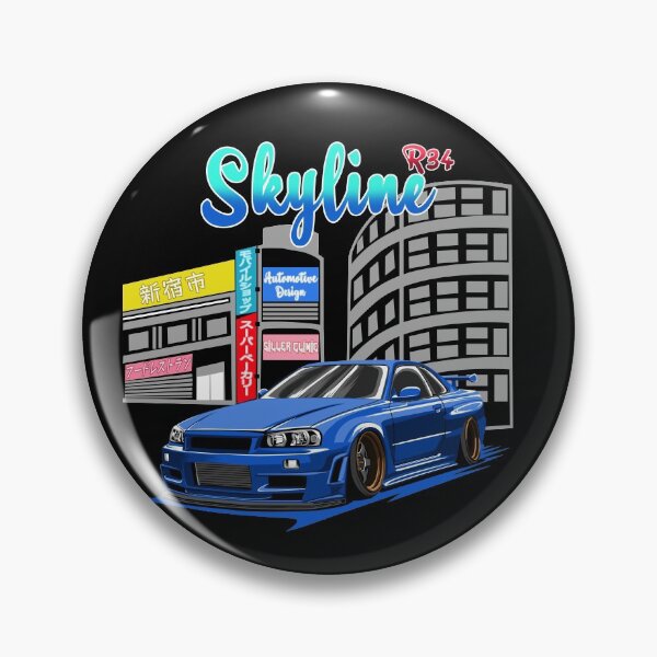 Item preview, Skyline Blue R34 designed and sold by Ryzdesain.