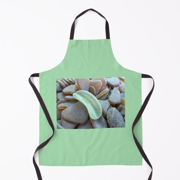 Item preview, Sea Glass Piece Light Olive Green on Brown Sea Glass Pieces designed and sold by Beachy.
