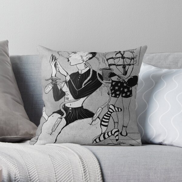 Modern grotesque Throw Pillow