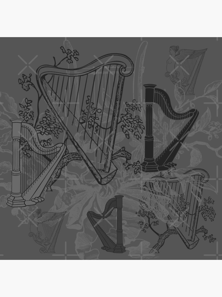 Thumbnail 5 of 5, Acrylic Block, greyHarp Pattern designed and sold by Ric1926.