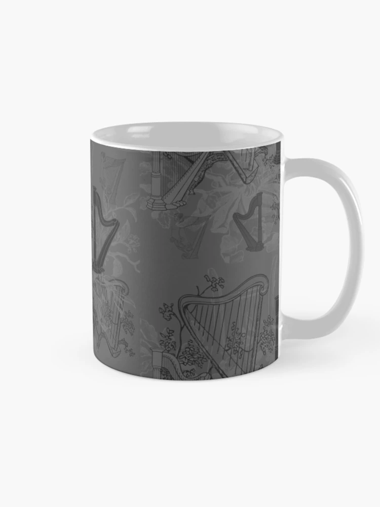 Aperçu 3 sur 6. Mug à café avec l'œuvre grisHarpe Pattern créée et vendue par Ric1926.
