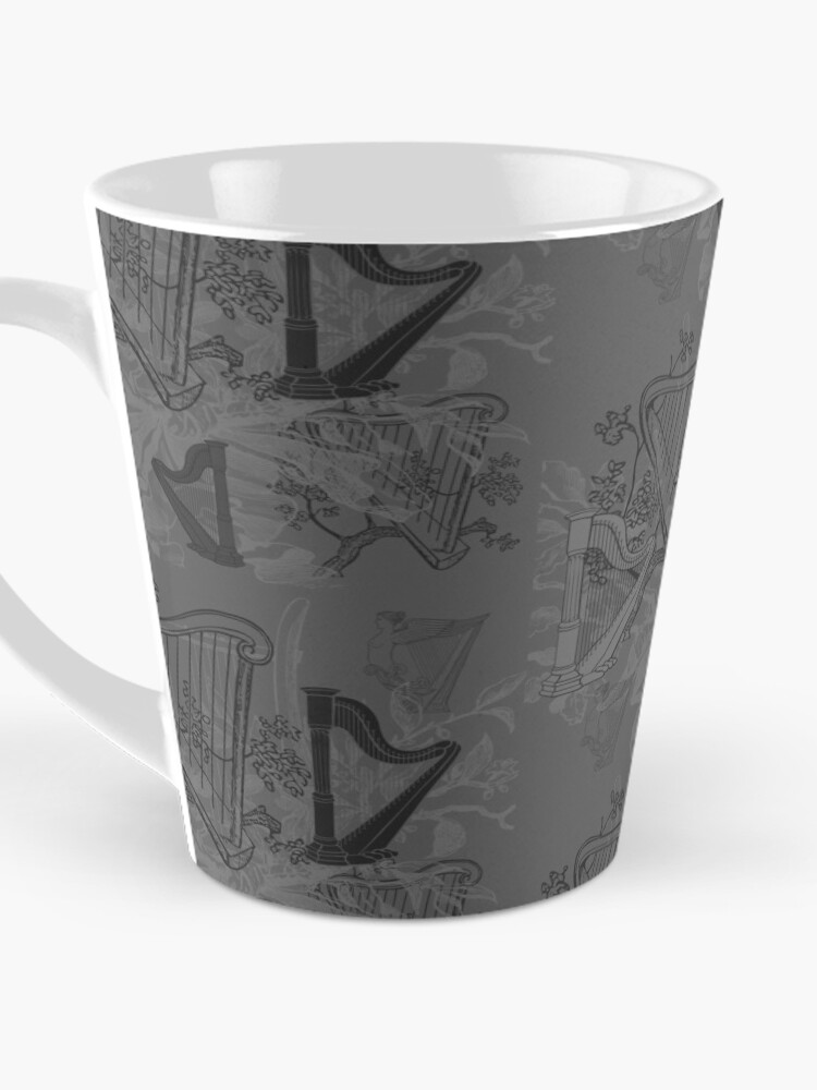Thumbnail 3 of 4, Coffee Mug, greyHarp Pattern designed and sold by Ric1926.