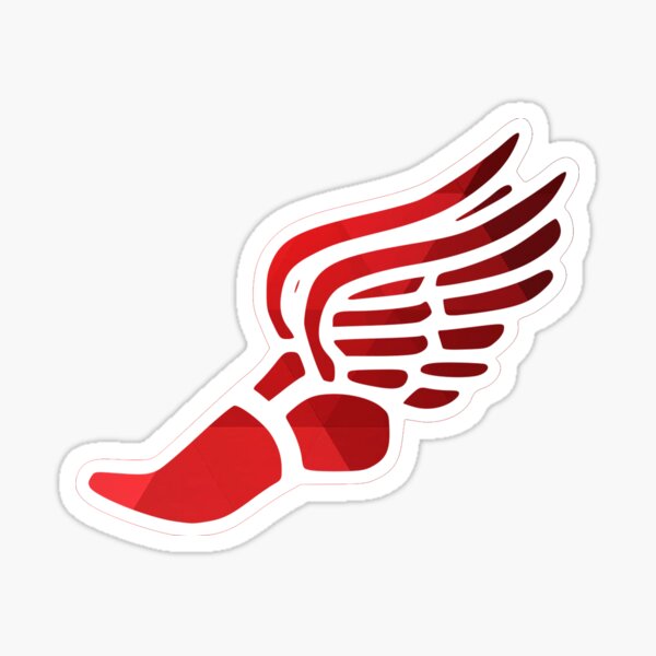 Red Ombre Track Shoe Sticker