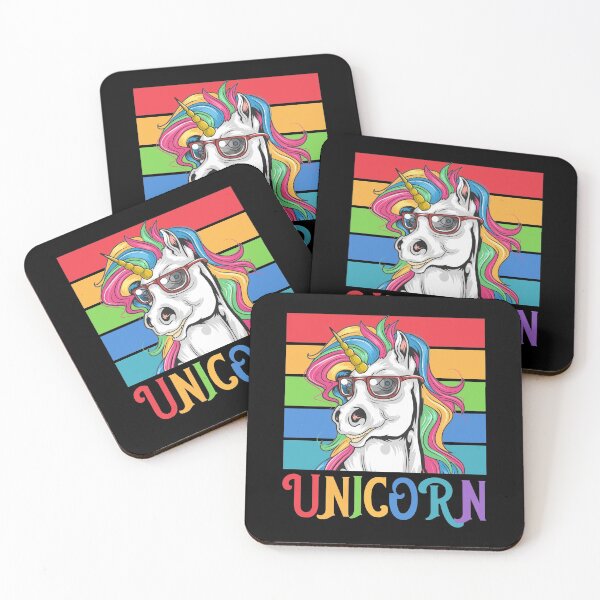 Item preview, Retro Unicorn with Sunglasses-gift for unicorn lovers birthday designed and sold by BRtisticDesigns.