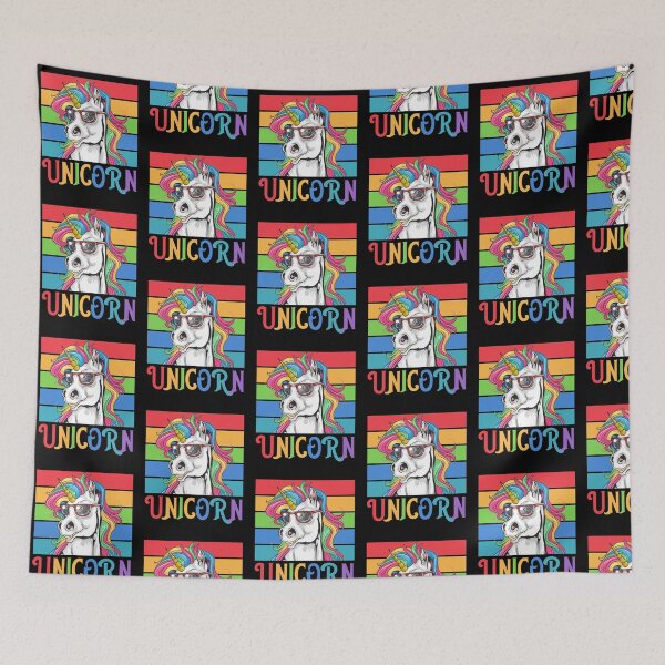 Item preview, Retro Unicorn with Sunglasses-gift for unicorn lovers birthday designed and sold by BRtisticDesigns.