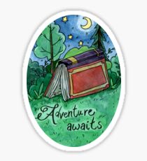 Adventure Awaits Watercolor Sticker Sticker