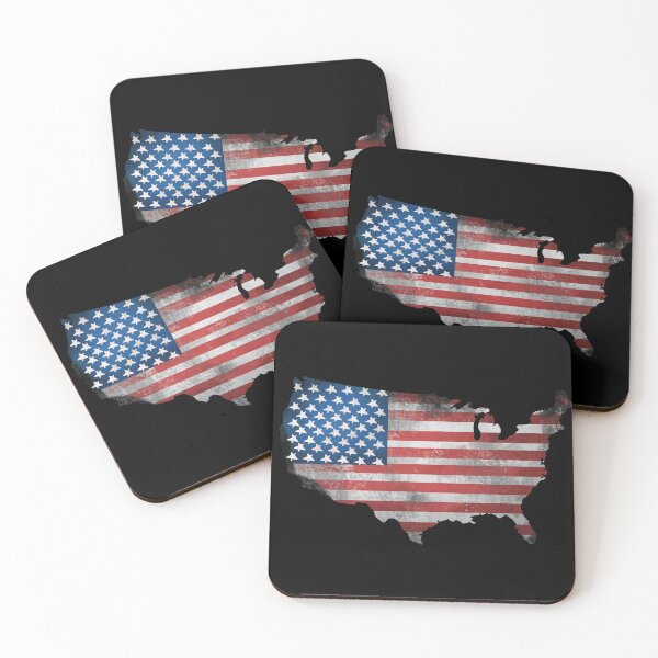 Item preview, American flag USA map vintage designed and sold by DianaMelnyk.