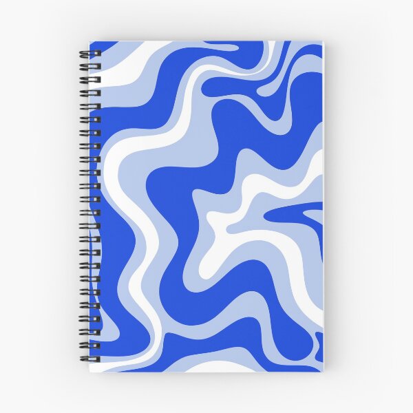 Item preview, Retro Liquid Swirl Abstract Pattern Royal Blue, Light Blue, and White designed and sold by kierkegaard.