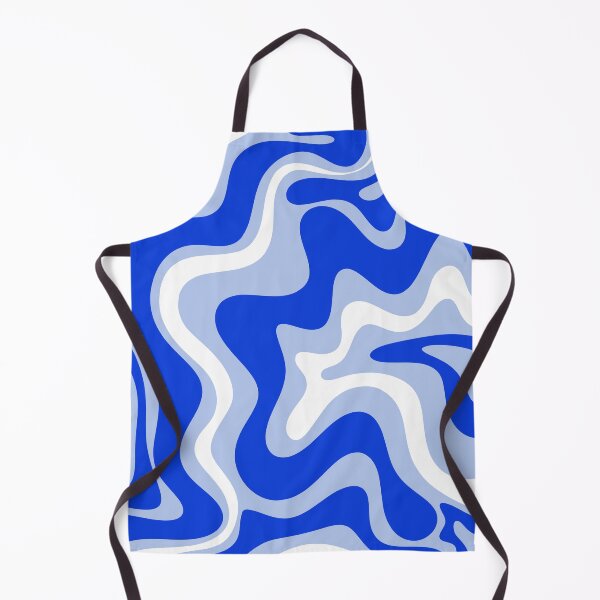 Item preview, Retro Liquid Swirl Abstract Pattern Royal Blue, Light Blue, and White designed and sold by kierkegaard.