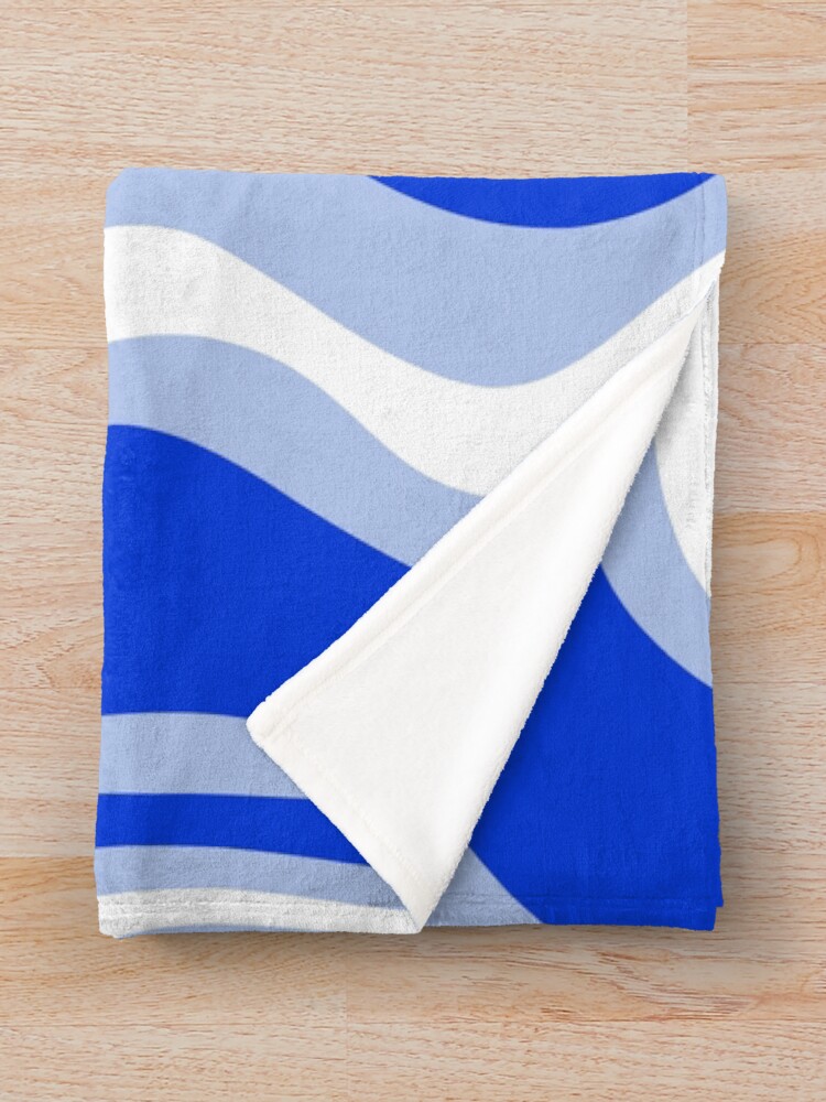 Royal blue and white throw online blanket