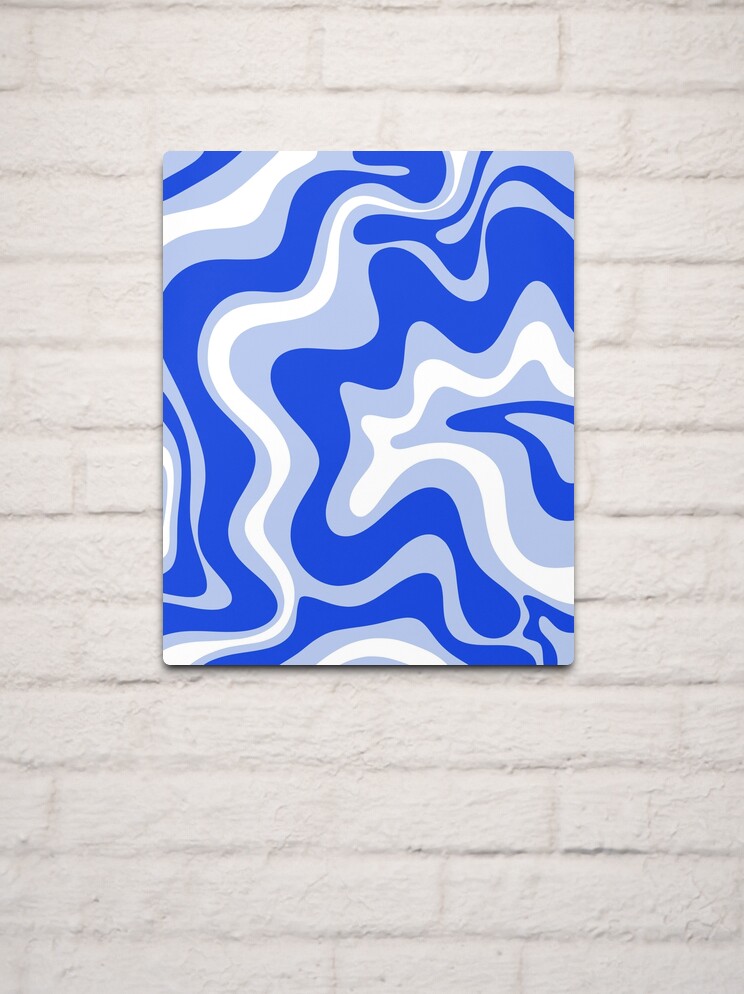 Retro Liquid Swirl Abstract Pattern in Pastel Powder Blue  Mouse Pad for  Sale by kierkegaard