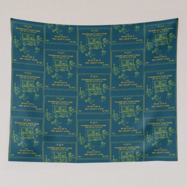 Item preview, Retrò Jazz Cat-Show designed and sold by RuralPeddler.