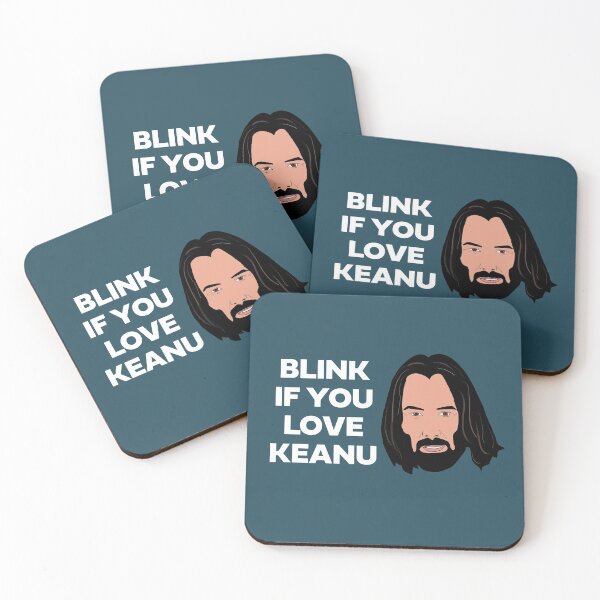 Item preview, Blink If You Love Keanu - Teal Mask designed and sold by hazelbasil.