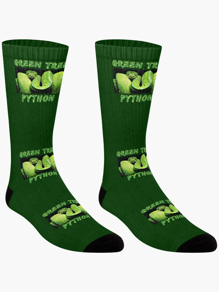 Thumbnail 3 of 5, Socks, Green Tree Python designed and sold by MojaveTradePost.