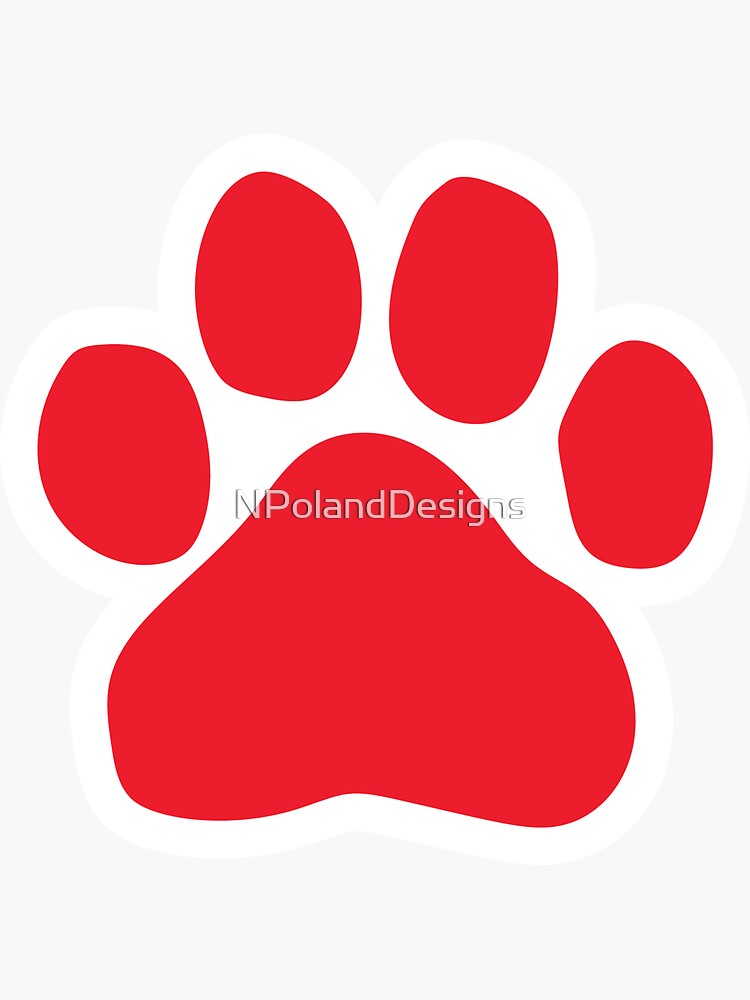 3in x 3in Red Heart Paw Print Bumper Sticker Vinyl Vehicle Stickers