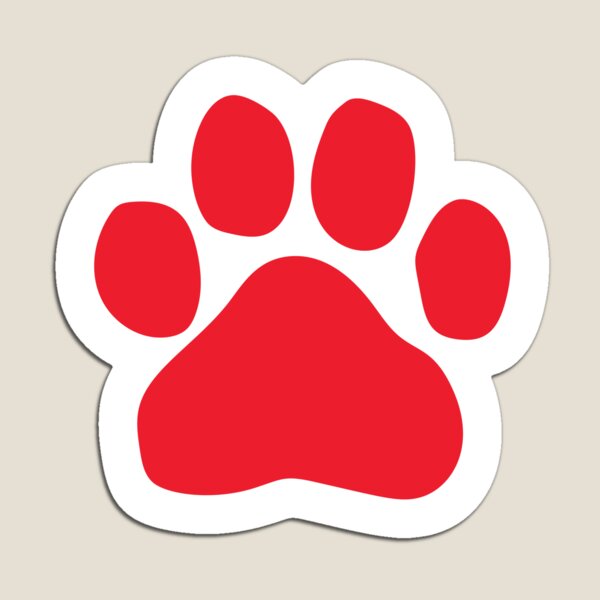 Item preview, Red Paw Print Sticker designed and sold by NPolandDesigns.