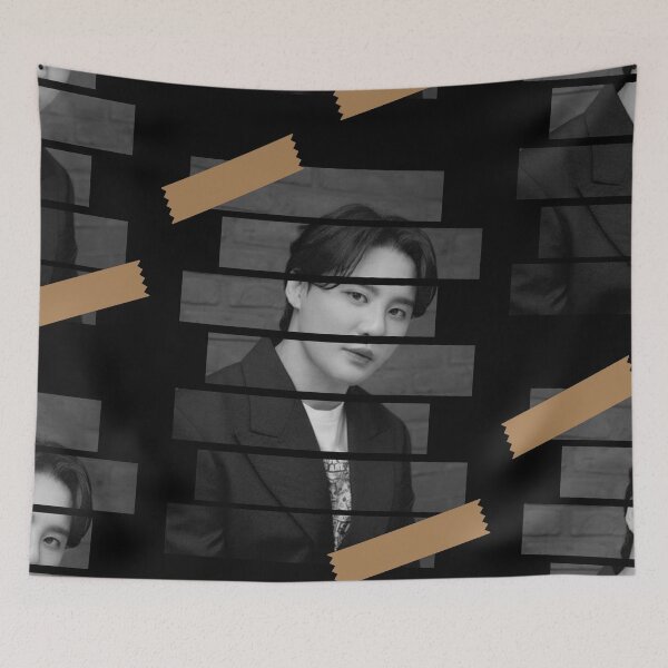 Item preview, Kim Junsu JYJ Xia Korean Kpop Monochrome Stripe Design designed and sold by Piosenka Art.