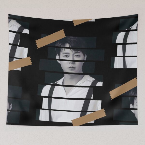 Item preview, Park Yoochun JYJ Yoochun Korean Kpop Monochrome Stripe Design designed and sold by Piosenka Art.