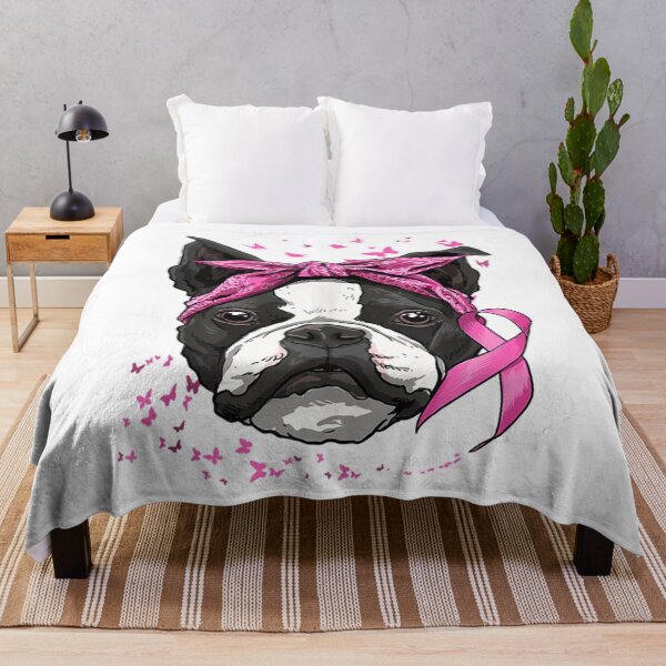Artikelvorschau, Boston Terrier Pink Ribbon Brustkrebs-Bewusstseins-Überlebender Tanktop entworfen und verkauft von JethroShop.