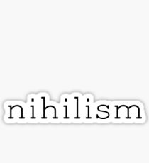 Minimalist nihilism tshirt Sticker