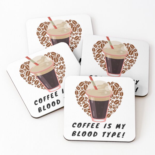 Item preview, Coffee is my Blood Type (Cold and White) designed and sold by Heather  Hope.