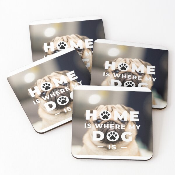 Item preview, Home is Where My Dog Is - Pug designed and sold by HailYourPug.