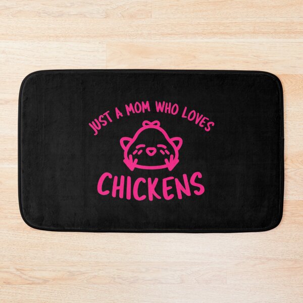 Item preview, Just A Mom Who Loves Chickens -funny chicken design in pink text designed and sold by katiekendall.
