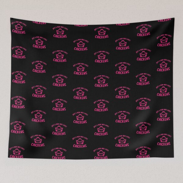 Item preview, Just A Mom Who Loves Chickens -funny chicken design in pink text designed and sold by katiekendall.