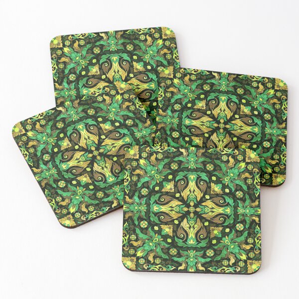 Item preview, Thai Ornament - Gold and Green designed and sold by k9printart.