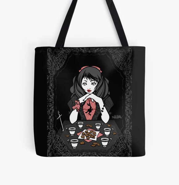 Alice - in wonder land, dark gothic girl All Over Print Tote Bag