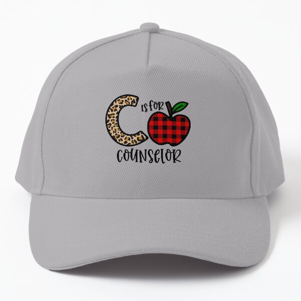 C steht für Counselor Teacher Leopard Apple Buffalo Plaid Baseball Cap