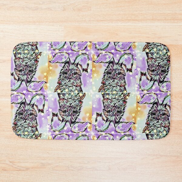 Item preview, Patterned Fluffy Pastel English Angora Bunny Rabbit  designed and sold by YollieBeeArt.