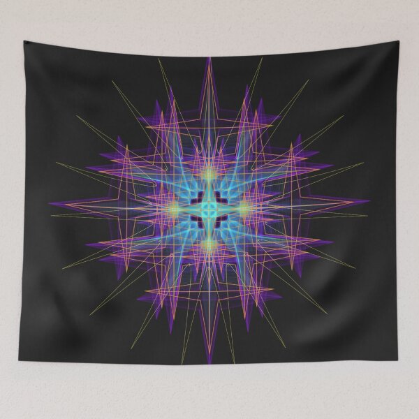 Item preview, 4 point star mandala designed and sold by BelAnnGrey.