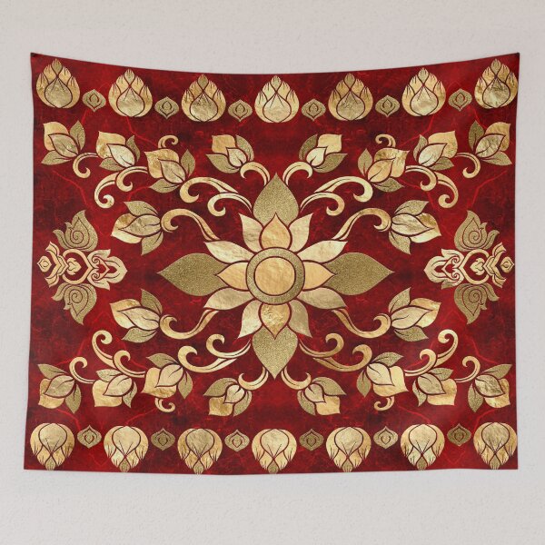 Item preview, Thai Ornament - Gold and Red designed and sold by k9printart.