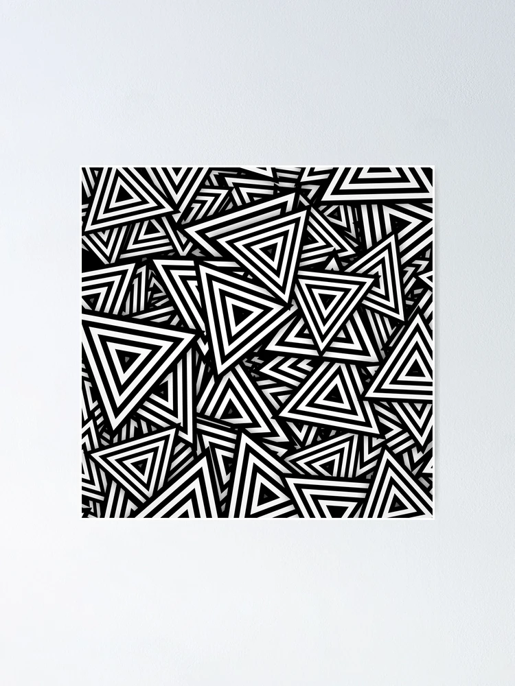 Society6 ケース black and white triangles by Her Art Op Art Abstract Random Triangular Triangles