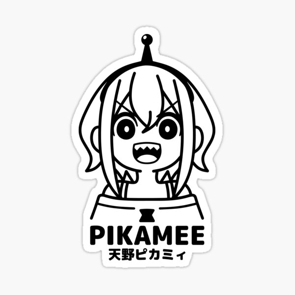 Amano Pikamee Art Sticker by Sherlock Halms - Pixels
