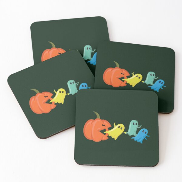 Item preview, Funny Halloween Pumpkin Eating Ghosts designed and sold by RavelledKnit.