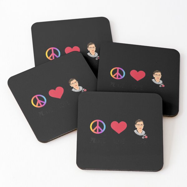 Item preview, Peace Love RBG Ruth Bader Ginsburg Hippie Feminist  designed and sold by dorlancorp.