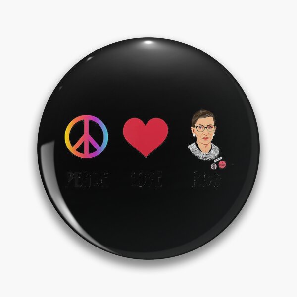 Item preview, Peace Love RBG Ruth Bader Ginsburg Hippie Feminist  designed and sold by dorlancorp.