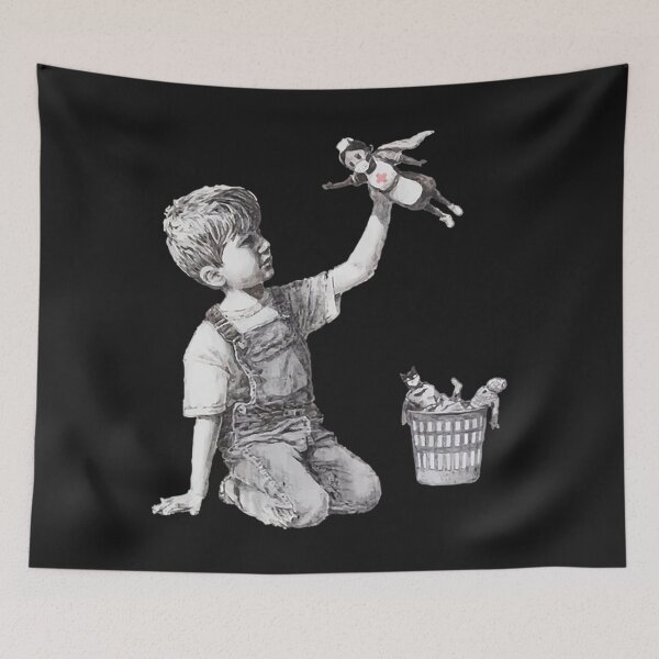 Item preview, Camiseta Banksy BANKSY Superhero Nurse NHS designed and sold by CumbeAubu.