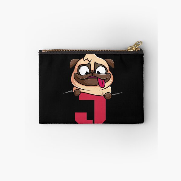 Item preview, Cute Pug alphabet, letter J, dog alphabet designed and sold by efenem.