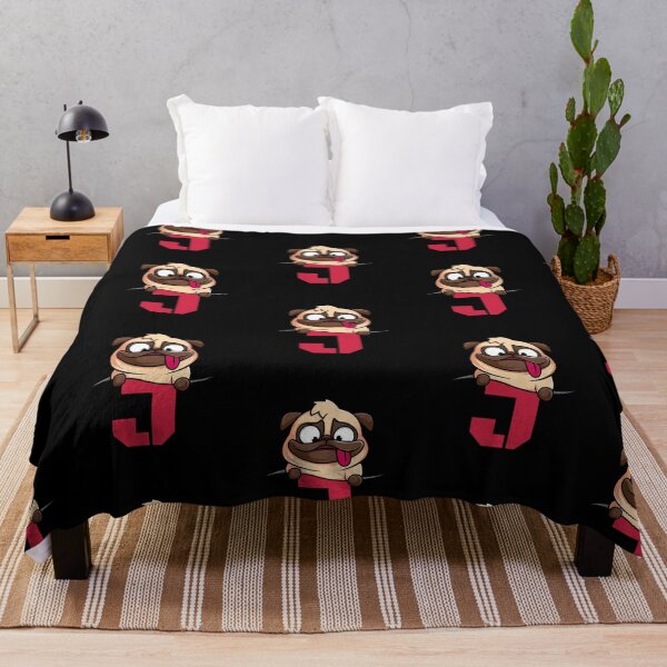 Item preview, Cute Pug alphabet, letter J, dog alphabet designed and sold by efenem.