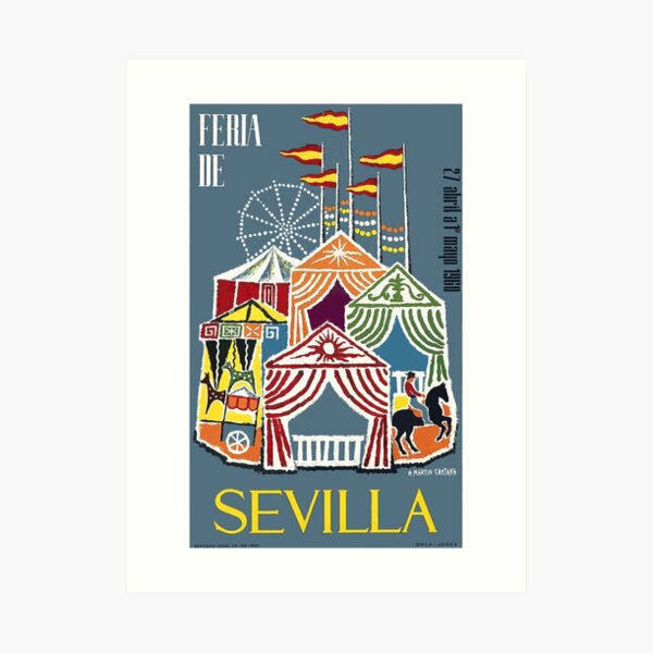 Spain 1960 Seville Festival Poster Art Print
