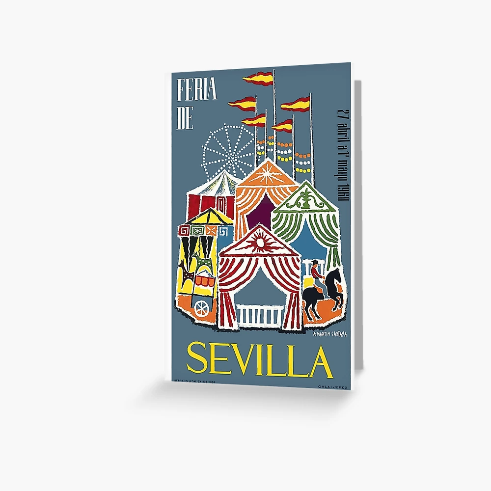 Spain 1960 Seville Festival Poster Greeting Card
