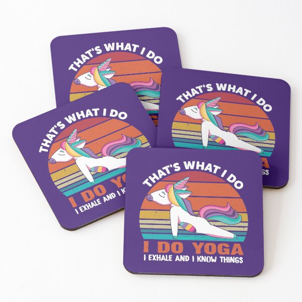 Item preview, I Do Yoga & I Know Things-Funny Unicorn Yoga design  designed and sold by BRtisticDesigns.
