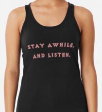 Bleib eine Weile Racerback Tank Top