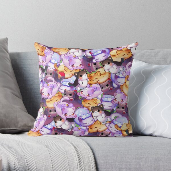 Aphmau Meow Plushies Anime Cats Throw Pillow