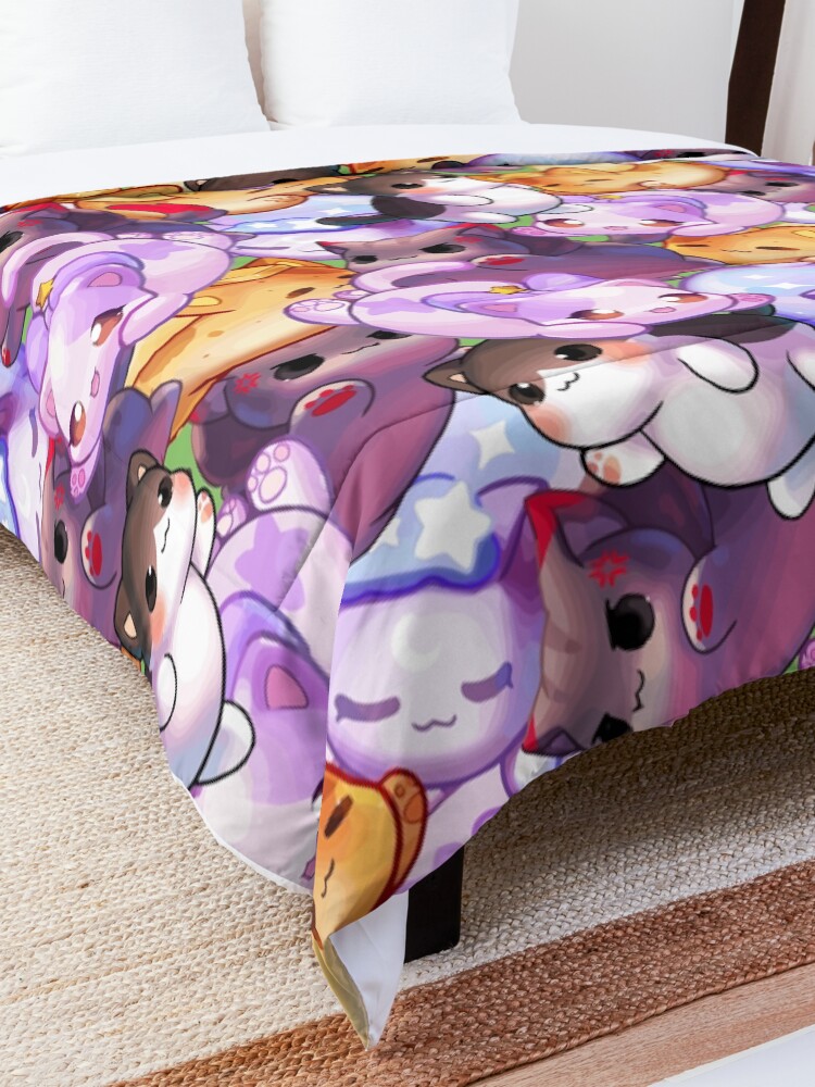 Alternate view of Aphmau Meow Plushies Anime Cats Comforter