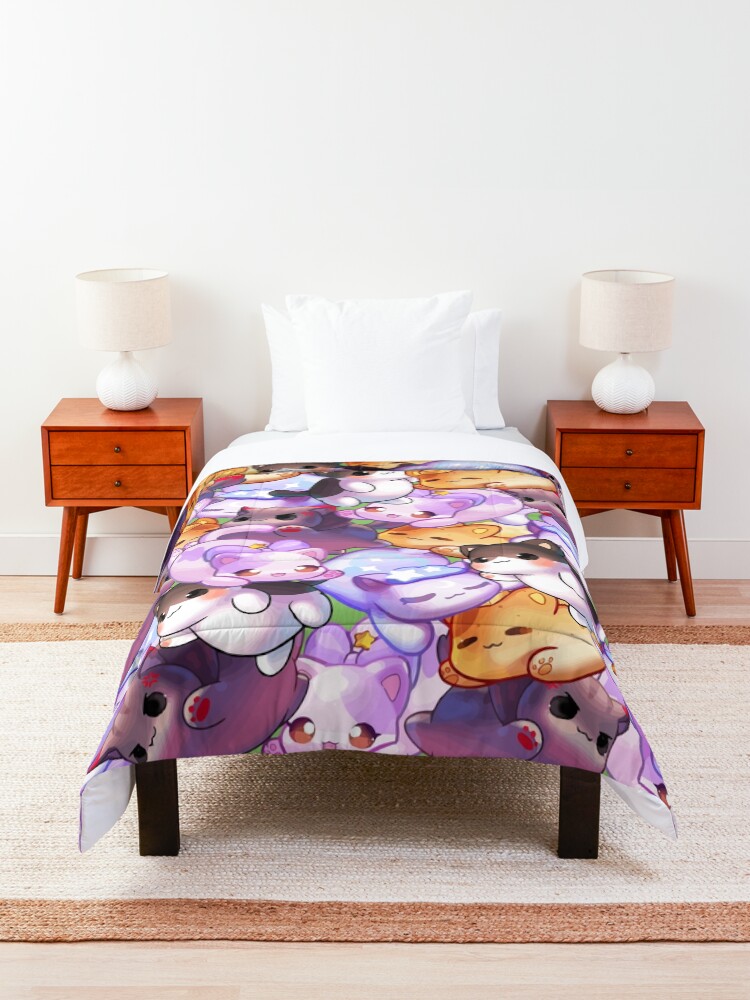 Alternate view of Aphmau Meow Plushies Anime Cats Comforter